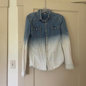 Blue and White Ombre Denim Shirt